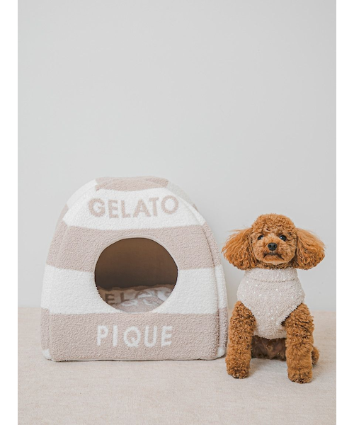 ジェラートピケ　ベビモコハウス　ベージュ　 新品未使用 CAT&DOG】【販路限定商品】ベビモコハウス｜ジェラートピケの