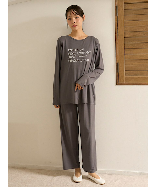 フェミニンレーヨンロゴロングパンツ｜ジェラートピケの通販