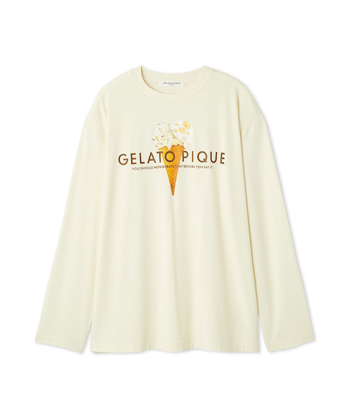【HOMME】レーヨンダブルジェラートロゴロンT