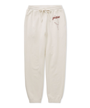 【UNISEX】裏毛ワンポイントロングパンツ