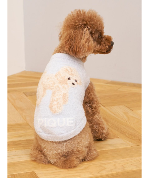 CAT&DOG】スムーズィートイプードル柄ジャガードプルオーバー