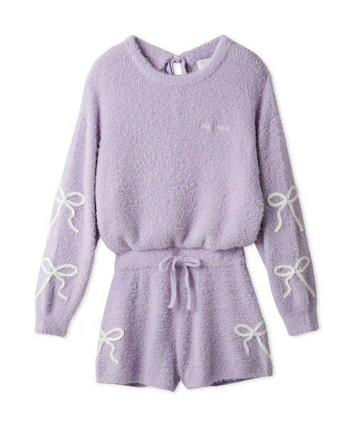 リボンフェザーロンパース｜ジェラートピケの通販｜&mall（アンド