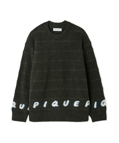 【HOMME】ベビモコピケロゴジャガードプルオーバー