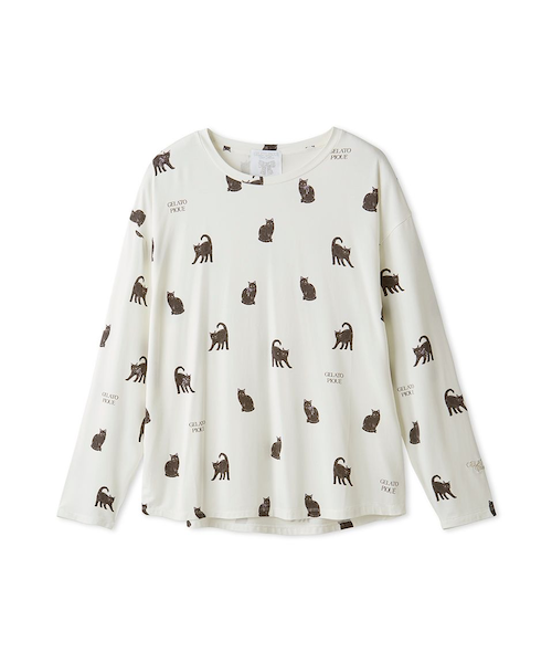 CAT総柄ロンT｜ジェラートピケの通販｜&mall（アンドモール）三井