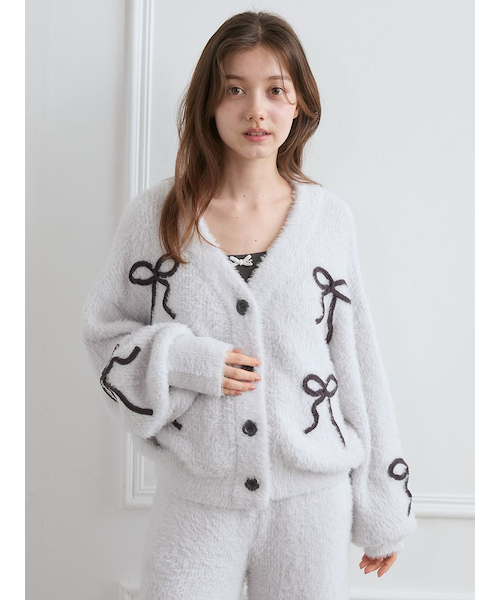 ジェラートピケ　ホリデーフェザーカーディガン ジェラートピケ gelato pique 【HOLIDAY】フェザーカーディガン