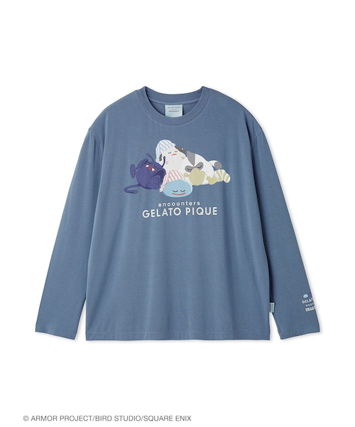 ジェラートピケ　ポケモン　スリーピングモンスターワンポイントロンT ドラゴンクエスト】【メンズ】スリーピングモンスターワンポイントロン