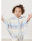 【BABY】ベビモコカラフルボーダーポンチョ