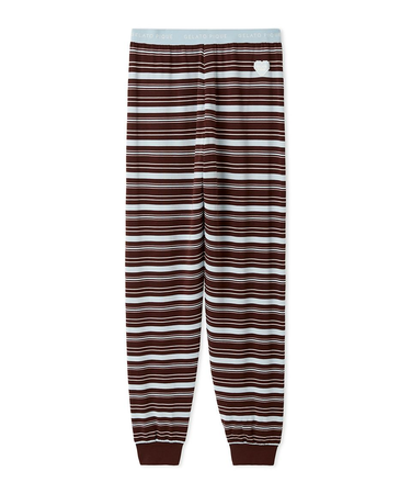 【HOMME】レーヨンマルチボーダーロングパンツ
