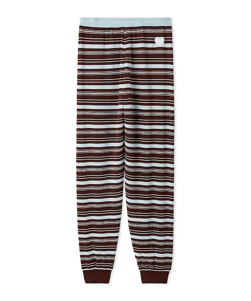 【HOMME】レーヨンマルチボーダーロングパンツ