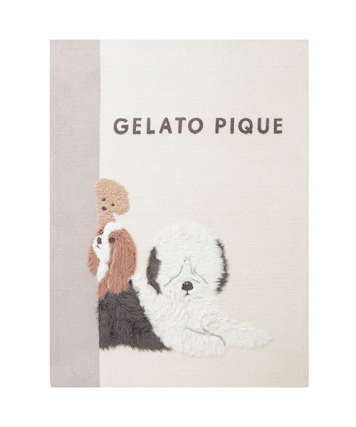【新品】ジェラートピケパウダーDOG３柄ジャガードマルチカバー gelato pique - gelato pique パウダーDOG3柄ジャガードマルチ