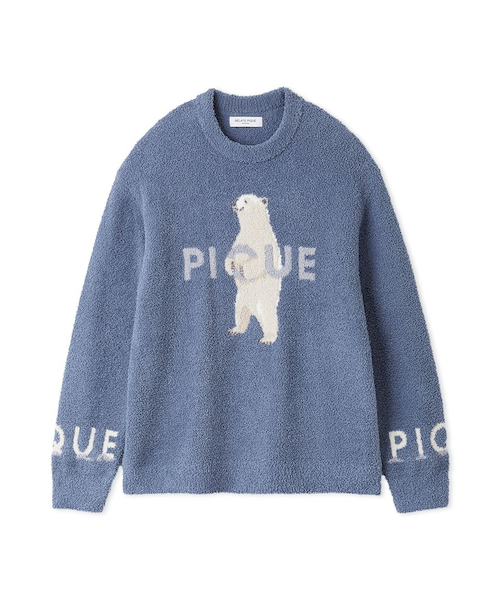 新品タグ付き　ジェラートピケ　パウダーモチーフジャガードプルオーバー　クマ　ベア Amazon | [ジェラート ピケ] HOLIDAY ベアジャガードプル