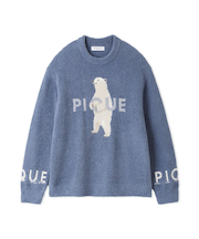 【HOMME】パウダーフォレストベアジャガードプルオーバー