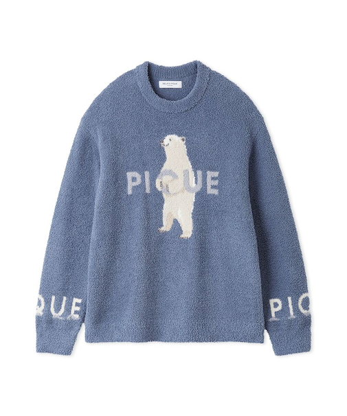 【HOMME】パウダーフォレストベアジャガードプルオーバー