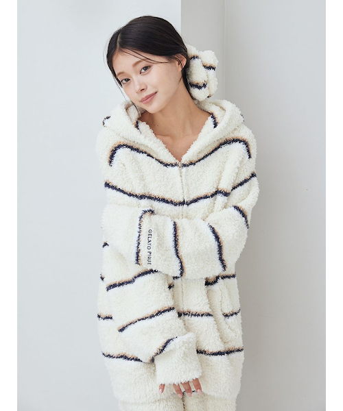 新品タグ付き　ジェラートピケ パーカ ジェラートボーダーパーカ｜ジェラートピケの通販｜&mall