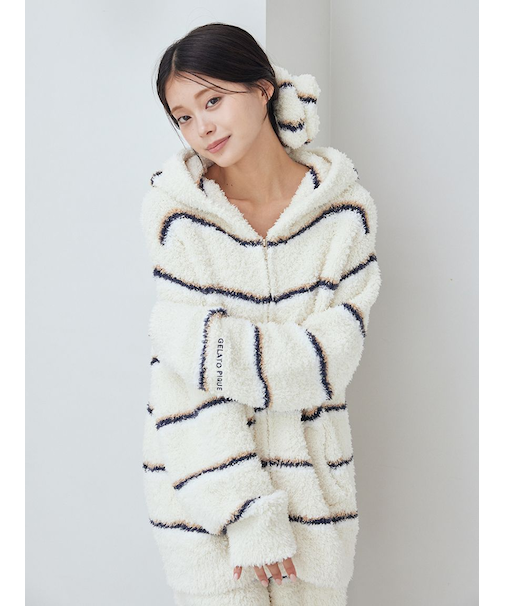 ジェラートボーダーパーカ