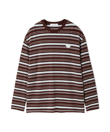 【HOMME】レーヨンマルチボーダーロンT