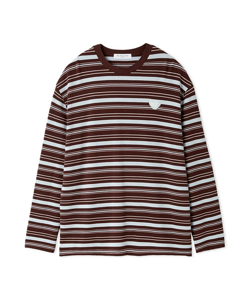 【HOMME】レーヨンマルチボーダーロンT