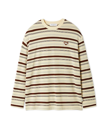 【HOMME】レーヨンマルチボーダーロンT