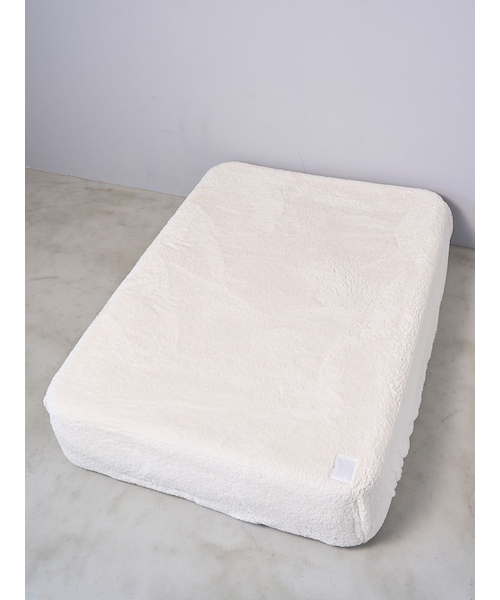 gelato pique セミダブル ボックスシーツ ライトグレー Sleep】ベア柄BOXシーツ（セミダブル）(ボックスシーツ・敷き