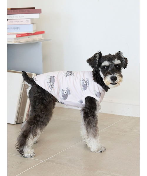 ジェラートピケ【CAT&DOG】シュナウザー柄カットソープルオーバー CAT&DOG】シュナウザー柄カットソープルオーバー(ウェア