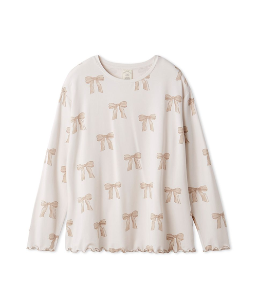 ジェラートピケ リボン柄ロンT BABYリボン柄ロンT （IVR）