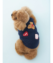 【CAT&DOG】ベビモコベアサガラ刺繍プルオーバー
