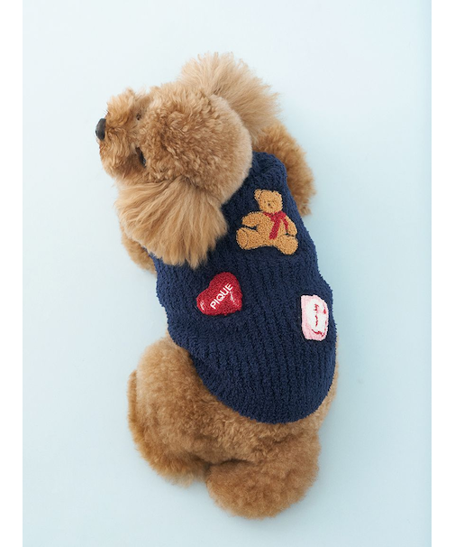 【CAT&DOG】ベビモコベアサガラ刺繍プルオーバー