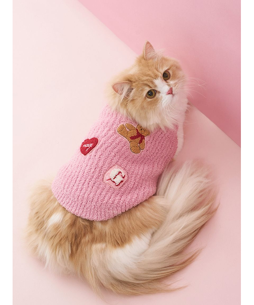 【CAT&DOG】ベビモコベアサガラ刺繍プルオーバー