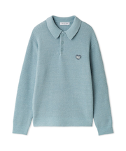【HOMME】ワッフルニットシャツ