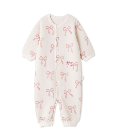 【販路限定】【BABY】新生児キルティング2WAYオール