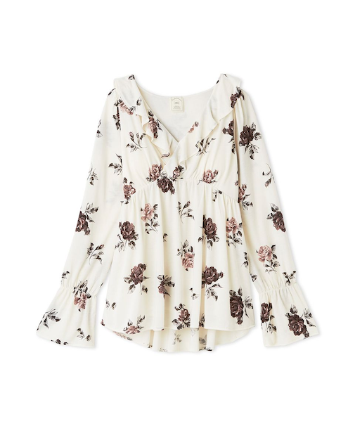 ヴィンテージローズ柄プルオーバー