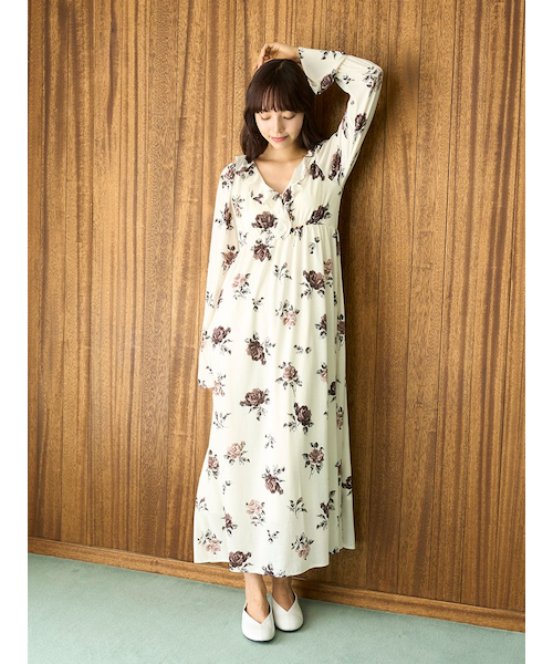 ヴィンテージローズ柄ワンピース｜ジェラートピケの通販｜&mall
