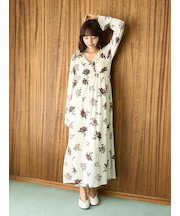 ヴィンテージローズ柄ワンピース