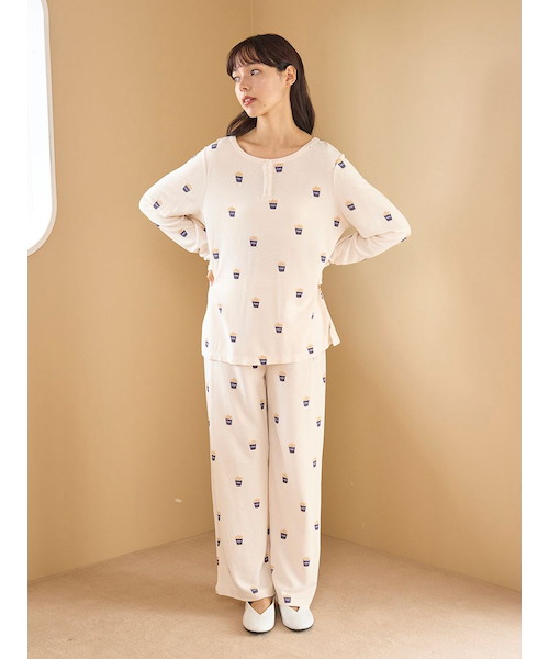 モチーフ3柄ワッフルロングパンツ｜ジェラートピケの通販｜&mall