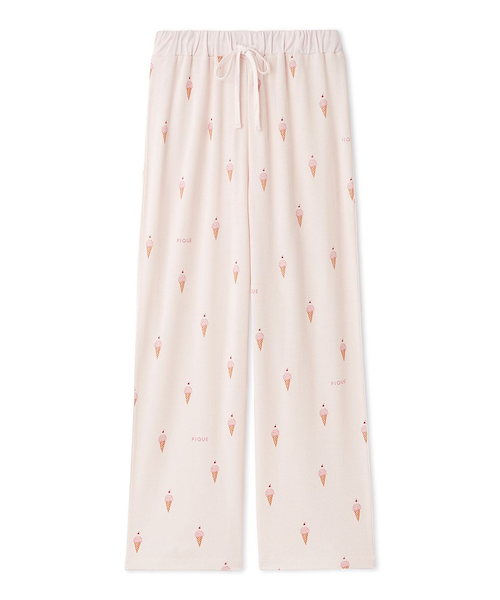 モチーフ3柄ワッフルロングパンツ｜ジェラートピケの通販｜&mall