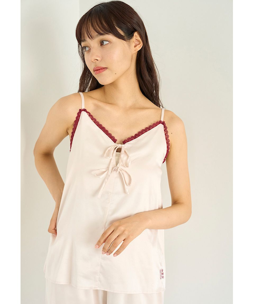 レースサテンキャミソール