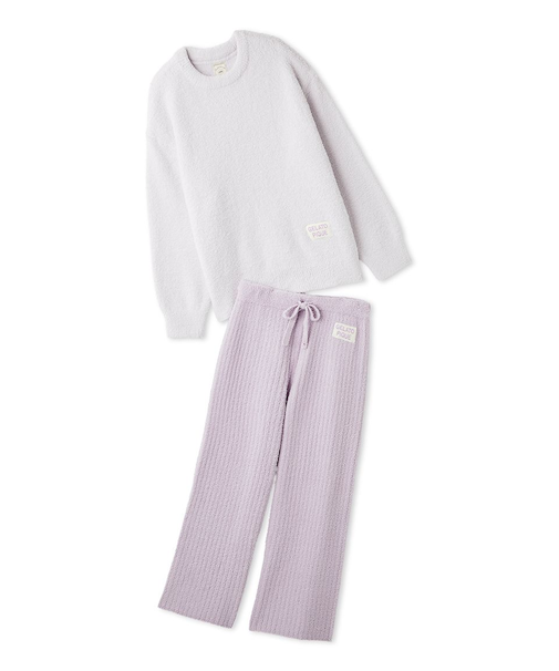 カラフルパウダープルオーバー&ベビモコリブロングパンツセット