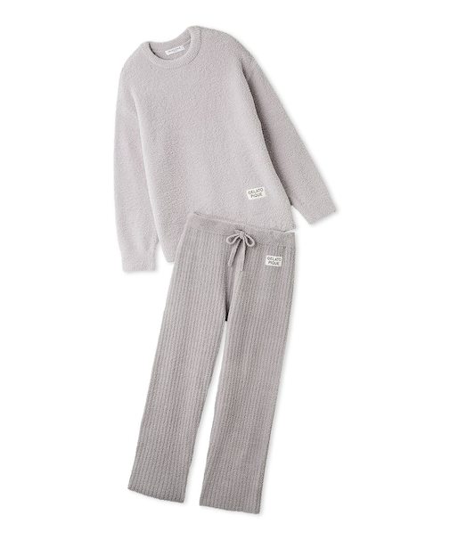 【HOMME】カラフルパウダープルオーバー＆ベビモコリブロングパンツセット