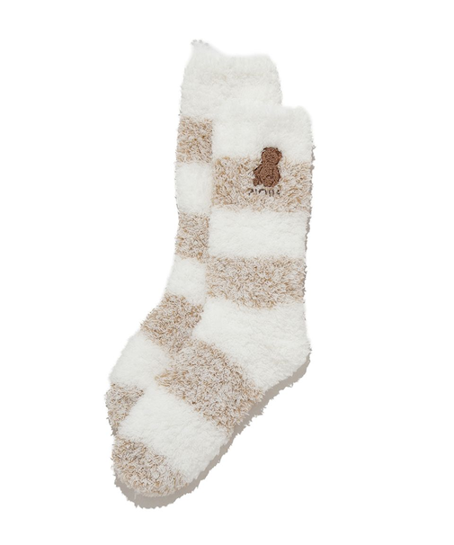 【HOMME】ベアさがらメランジ２ボーダーソックス