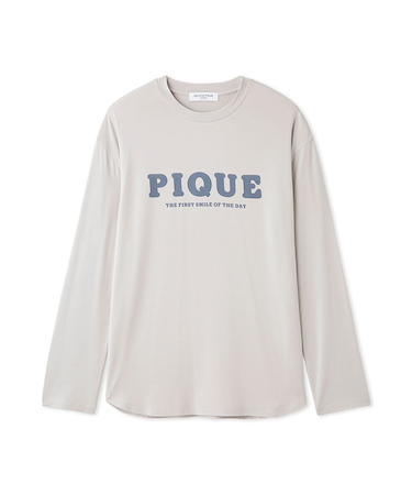 【HOMME】レーヨン天竺ロゴプリントロンT