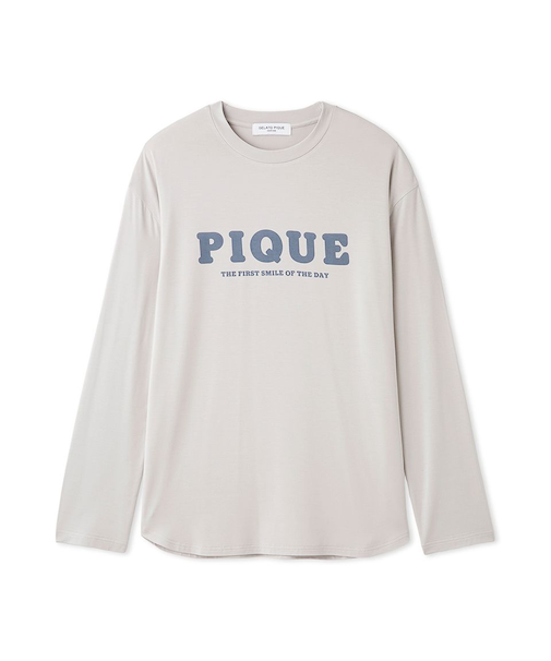 【HOMME】レーヨン天竺ロゴプリントロンT