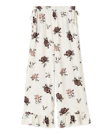 ヴィンテージローズ柄ロングパンツ