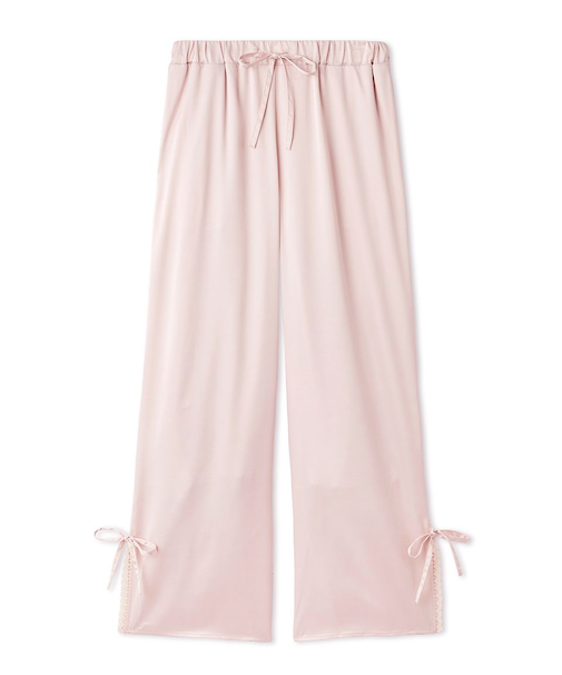 レースサテンロングパンツ