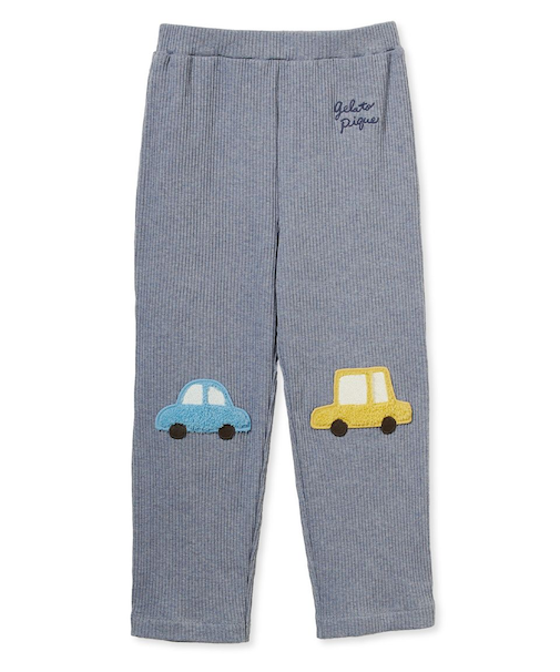 【KIDS】リブアップリケパンツ