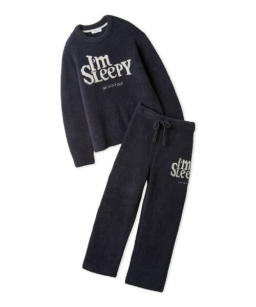 HOMME】パウダースリーピーロゴジャガードプルオーバー＆ロングパンツ