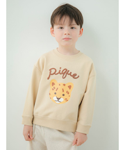 【KIDS】裏毛ワンポイントプルオーバー