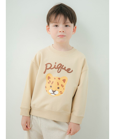 【KIDS】裏毛ワンポイントプルオーバー