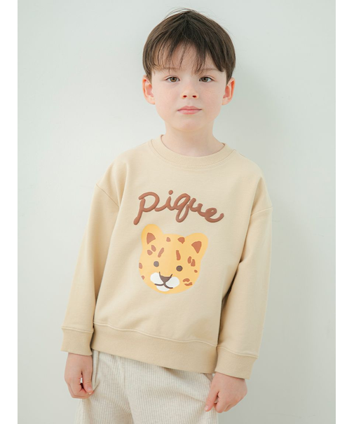 【KIDS】裏毛ワンポイントプルオーバー