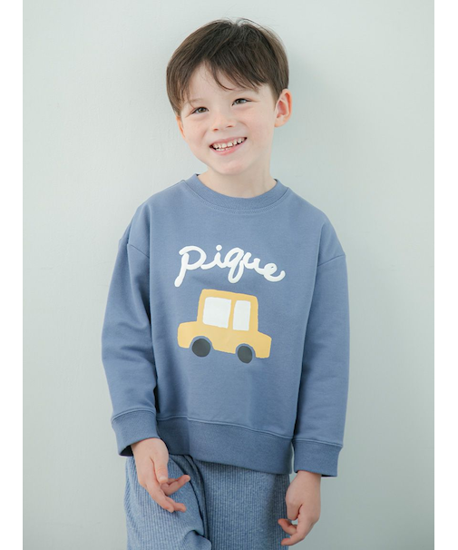 【KIDS】裏毛ワンポイントプルオーバー