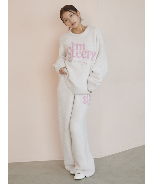 パウダースリーピーロゴジャガードプルオーバー＆ロングパンツ